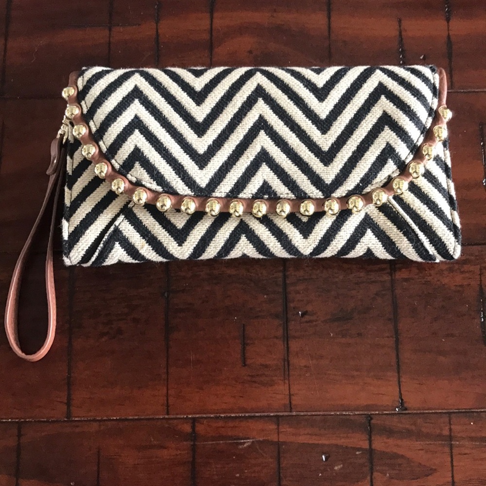 Big Buddha chevron clutch